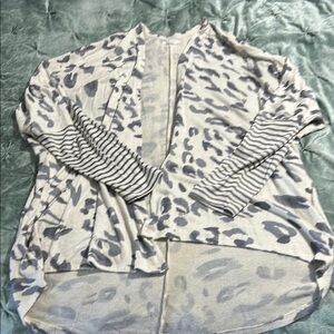 Chico's Gray Animal Print Sweater